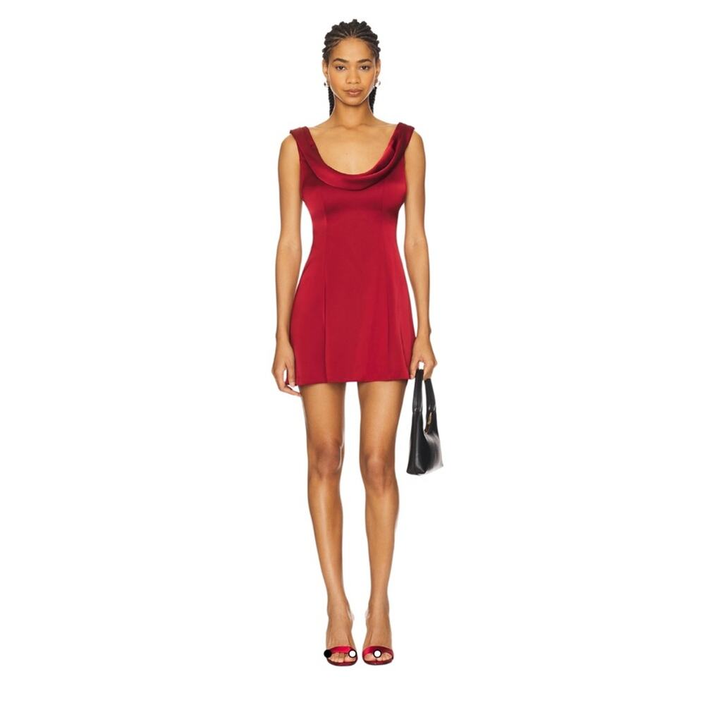 MAJORELLE Natalya Mini Dress in Red Wine Size XS NWOT